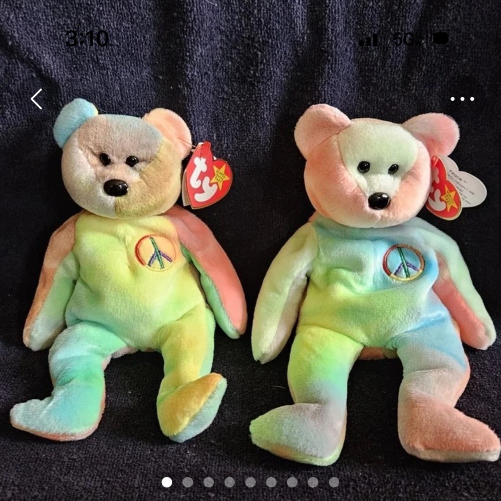 Ty Green and Blue Stuffed Animal Plush